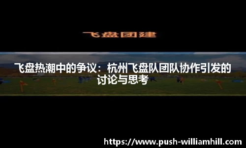 飞盘热潮中的争议：杭州飞盘队团队协作引发的讨论与思考